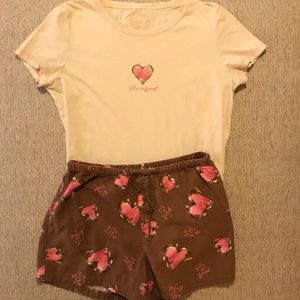 Life is Good T-shirt and Sleep Shorts Set.